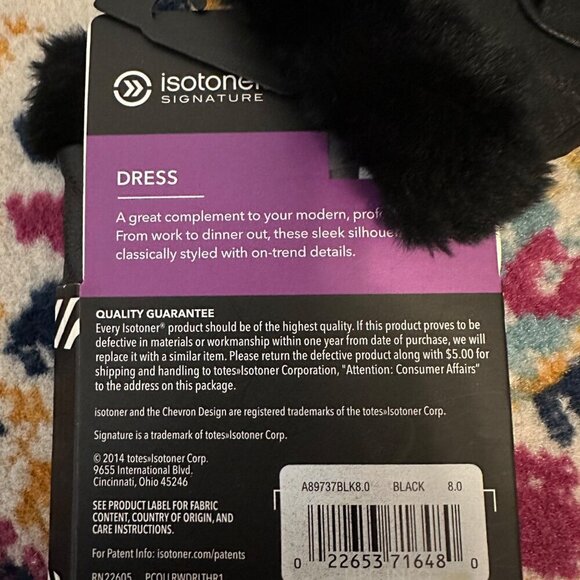 Isotoner Womens Signature Dress Leather Gloves Size 8 Large Faux Fur Black - Picture 3 of 5